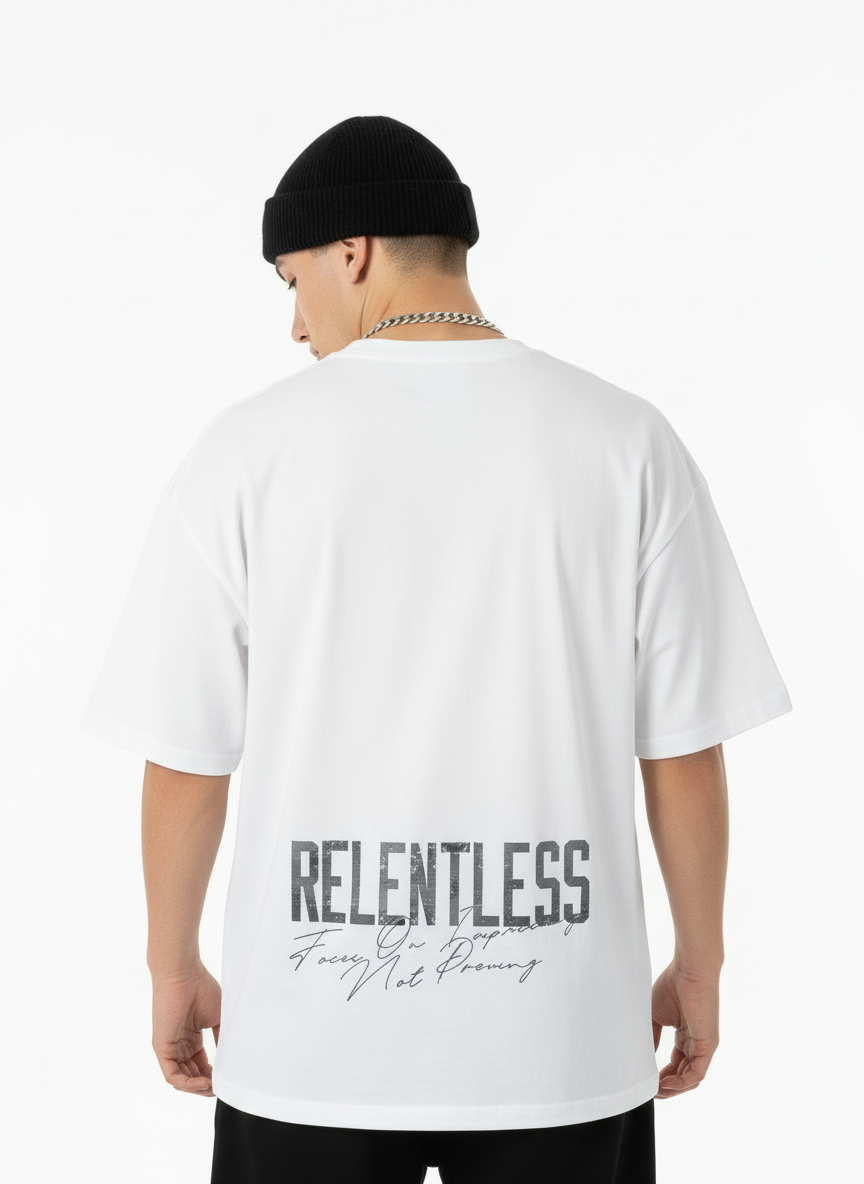 Relentless White Tee