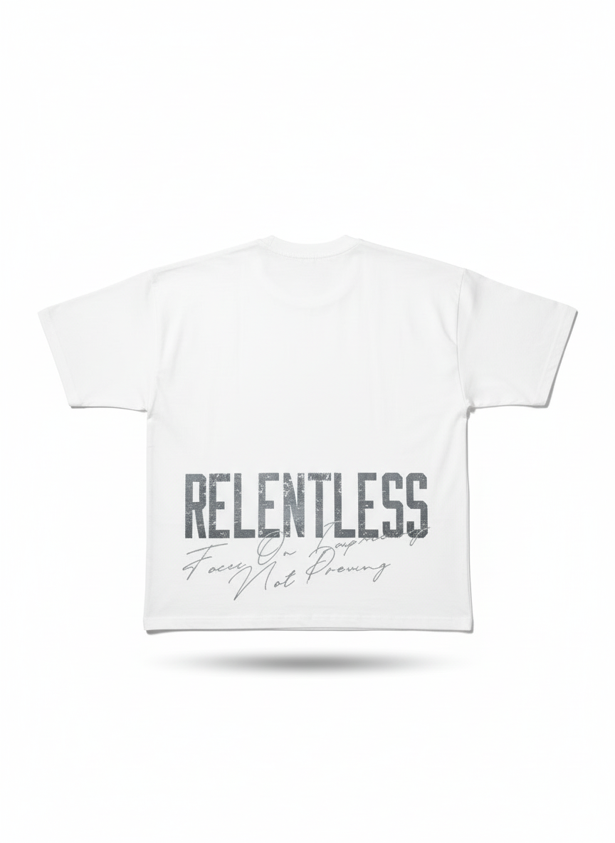 Relentless White Tee